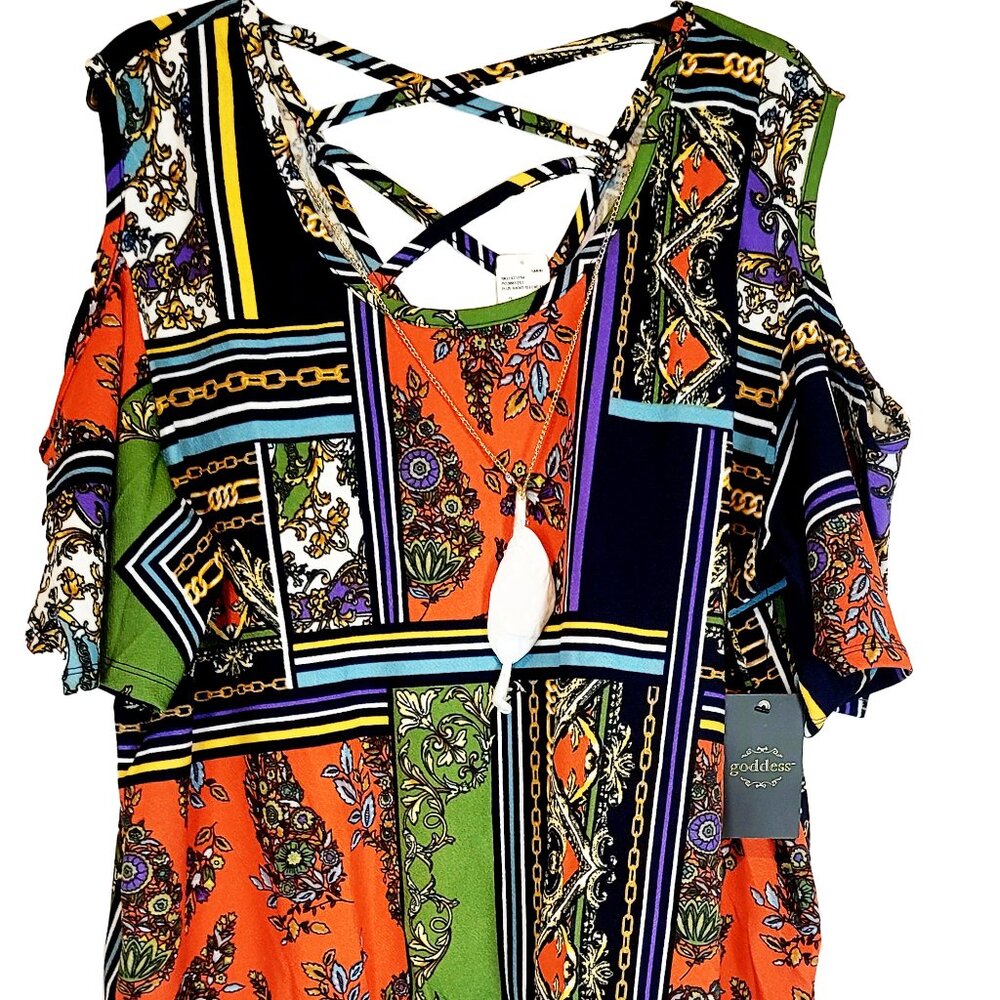 Embrace elegance with the Goddess short sleeve blouse